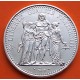 FRANCIA 10 FRANCOS 1967 HERCULES KM.932 MONEDA DE PLATA EBC + IMPERFECCIONES France 10 Francs 0,72 ONZAS R/4
