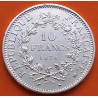 FRANCIA 10 FRANCOS 1972 HERCULES KM.932 MONEDA DE PLATA EBC + IMPERFECCIONES France 10 Francs 0,72 ONZAS R/4