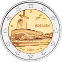 . @ENVÍO HOY@ ALEMANIA 2 EUROS 2026 BREMEN - CASA DEL CLIMA Letra al Azar 2ª MONEDA CONMEMORATIVA SC Germany 2€