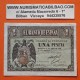. 1 Billete MUY CIRCULADO x ESPAÑA 1 PESETA 1938 ABRIL 30 BURGOS AGUILA Color VERDE Serie L Pick 108 Spain banknote