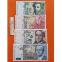 . 4 billetes MUY CIRCULADOS x ESPAÑA 1000+2000+5000+10000 PESETAS 1992 JUAN CARLOS I Pick 163+164+165+166