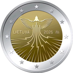 . @ENVÍO HOY@ LITUANIA 2 EUROS 2026 INDEPENDENCIA ENERGÉTICA 1ª CONMEMORATIVA SC Lietuva
