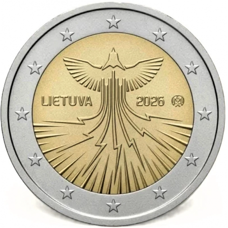 . @0ENVÍO HOY@ LITUANIA 2 EUROS 2026 INDEPENDENCIA ENERGÉTICA de EUROPA 1ª CONMEMORATIVA SC Lietuva