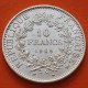 FRANCIA 10 FRANCOS 1969 HERCULES KM.932 MONEDA DE PLATA EBC + IMPERFECCIONES France 10 Francs 0,72 ONZAS R/4