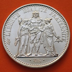 FRANCIA 10 FRANCOS 1969 HERCULES KM.932 MONEDA DE PLATA EBC + IMPERFECCIONES France 10 Francs 0,72 ONZAS R/4