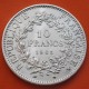 FRANCIA 10 FRANCOS 1965 HERCULES KM.932 MONEDA DE PLATA EBC + IMPERFECCIONES France 10 Francs 0,72 ONZAS R/4