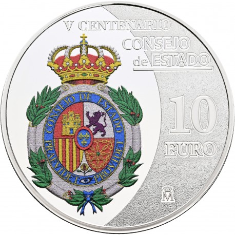 . @21/ABRIL ENVÍO - Tirada máxima 4.000@ ESPAÑA 10 EUROS 2026 V CENTEARIO DEL CONSEJO DE ESTADO MONEDA PLATA FNMT