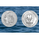 . @16/ABRIL Envïo@ RUANDA 50 FRANCOS 2026 HMS KRUZENSHTERN BARCO Nautical Ounce 10ª MONEDA DE PLATA ONZA OZ silver Rwanda