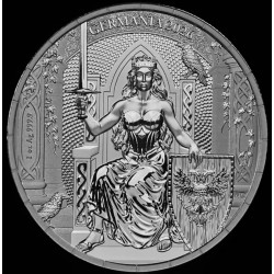 . @16/ABRIL Envío@ ALEMANIA 5 MARK 2026 LADY GERMANIA CON ESPADA y ESCUDO MEDALLA DE PLATA Germania Mint ONZA OZ + CERTIFICADO