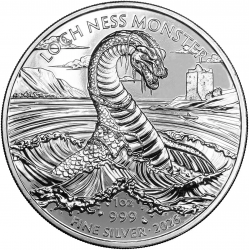 . @16/ABRIL Envío@ INGLATERRA 2 LIBRAS 2026 MONSTRUO DEL LAGO NESS Carlos III MONEDA DE PLATA PURA Oz 1 ONZA Loch Ness Monster
