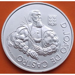 PORTUGAL 1000 ESCUDOS 2000 JOAO DE CASTRO CON ARMADURA MEDIEVAL KM.732 MONEDA DE PLATA SC- Silver
