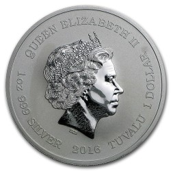 @RARA@ TUVALU 1 DOLAR 2016 STAR TREK USS ENTERPRISE MONEDA DE PLATA PURA SC $1 Dollar coin 1 ONZA 2016 OZ OUNCE