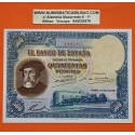 . @ESPECTACULAR y MUY RARO@ ESPAÑA 500 PESETAS 1935 HERNAN CORTES Sin Serie 1385235 Pick 89 BILLETE SIN CIRCULAR SC PLANCHA