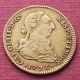 . @RARA@ ESPAÑA Rey CARLOS III 2 ESCUDOS 1775 M. PJ. Ceca de MADRID KM.417.1 MONEDA DE ORO Spain gold coin