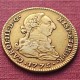 . @RARA@ ESPAÑA Rey CARLOS III 2 ESCUDOS 1775 M. PJ. Ceca de MADRID KM.417.1 MONEDA DE ORO Spain gold coin