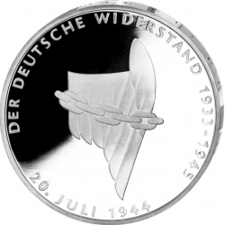 @PROOF - CÁPSULA@ ALEMANIA 10 MARCOS 1994 A ATENTADO CONTRA ADOLF HITLER KM.182 MONEDA DE PLATA Germany 10 Marks silver