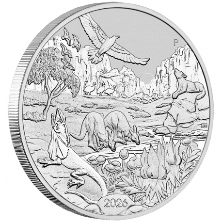 . @24/ABRIL Envío@ AUSTRALIA 1 DOLAR 2026 ANIMALES OUTBACK Serie WONDERS 1ª MONEDA DE PLATA silver OZ ONZA