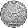 . @24 ABRIL Envío@ NIUE 2 DOLARES 2026 DARTH VADER y ESPADA LASER STAR WARS MONEDA DE PLATA OZ 1 ONZA