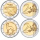 . @24/ABRIL Envío@ MALTA 2 EUROS 2026 SABUESO FARAÓN + CIUDADELA de VALLETTA **NO ESTUCHE** 2 MONEDAS CONMEMORATIVAS