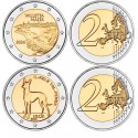 . @24/ABRIL Envío@ MALTA 2 EUROS 2026 SABUESO FARAÓN + CIUDADELA de VALLETTA **NO ESTUCHE** 2 MONEDAS CONMEMORATIVAS