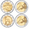 . @24/ABRIL Envío@ MALTA 2 EUROS 2026 SABUESO FARAÓN + CIUDADELA de VALLETTA **NO ESTUCHE** 2 MONEDAS CONMEMORATIVAS