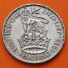 INGLATERRA 1 SHILLING 1933 JORGE V LEON SOBRE ESCUDO KM.833 MONEDA DE PLATA MBC+ UK silver