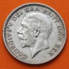 INGLATERRA 1 SHILLING 1933 JORGE V LEON SOBRE ESCUDO KM.833 MONEDA DE PLATA MBC+ UK silver