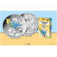 20 monedas LOS PITUFOS x FRANCIA 10 EUROS 2020 Serie 1ª + 2ª PLATA SC ESTUCHE tipo LIBRO LES SCHTROUMPFS