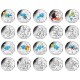 20 monedas LOS PITUFOS x FRANCIA 10 EUROS 2020 Serie 1ª + 2ª PLATA SC ESTUCHE tipo LIBRO LES SCHTROUMPFS