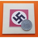 ALEMANIA 1 REICHSPFENNIG 1943 B AGUILA SOBRE ESVASTICA NAZI III REICH KM.97 MONEDA DE ZINC MBC++ Germany