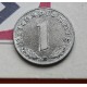 ALEMANIA 1 REICHSPFENNIG 1944 B AGUILA SOBRE ESVASTICA NAZI III REICH KM.97 MONEDA DE ZINC MBC++ Germany III REICH