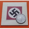 @ESCASA@ ALEMANIA 5 REICHSPFENNIG 1942 D AGUILA SOBRE ESVASTICA NAZI KM.100 MONEDA DE ZINC MBC+ Germany III Reich WWII