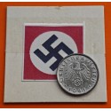ALEMANIA 10 REICHSPFENNIG 1941 B AGUILA SOBRE ESVASTICA NAZI KM.101 MONEDA DE ZINC Germany III Reich WWII coin
