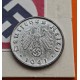 ALEMANIA 10 REICHSPFENNIG 1941 B AGUILA SOBRE ESVASTICA NAZI KM.101 MONEDA DE ZINC Germany III Reich WWII coin