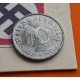 ALEMANIA 10 REICHSPFENNIG 1941 B AGUILA SOBRE ESVASTICA NAZI KM.101 MONEDA DE ZINC Germany III Reich WWII coin