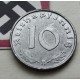 ALEMANIA 10 REICHSPFENNIG 1944 B AGUILA SOBRE ESVASTICA NAZI KM.101 MONEDA DE ZINC MBC+ Germany III Reich WWII coin