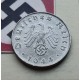 ALEMANIA 10 REICHSPFENNIG 1944 D AGUILA SOBRE ESVASTICA NAZI KM.101 MONEDA DE ZINC EBC+ Germany III Reich WWII R/1