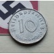 ALEMANIA 10 REICHSPFENNIG 1944 D AGUILA SOBRE ESVASTICA NAZI KM.101 MONEDA DE ZINC EBC+ Germany III Reich WWII R/1
