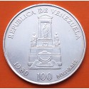 VENEZUELA 100 BOLIVARES 1980 SIMON BOLIVAR KM.56 MONEDA DE PLATA EBC @LIMPIADA@ silver coin R/2