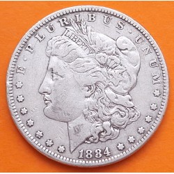 ESTADOS UNIDOS 1 DOLAR 1884 MORGAN KM.110 MONEDA DE PLATA MBC USA Silver $1 Dollar silver coin R/2