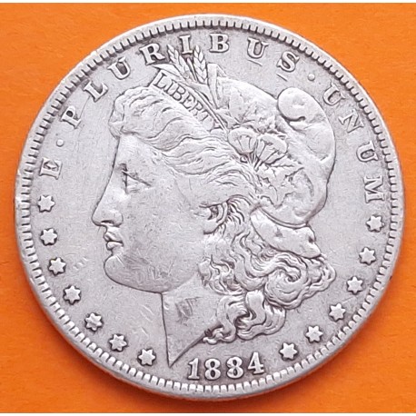 ESTADOS UNIDOS 1 DOLAR 1884 MORGAN KM.110 MONEDA DE PLATA MBC USA Silver $1 Dollar silver coin R/2