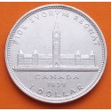 CANADA 1 DOLAR 1939 PARLAMENTO VISITA REAL KM.38 MONEDA DE PLATA MBC++ Royal Visit silver coin R/1