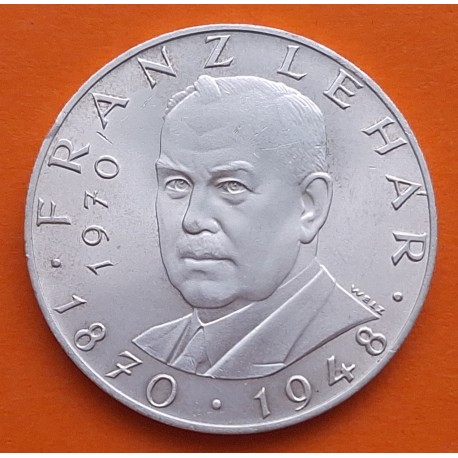 AUSTRIA 25 SCHILLINGS 1970 FRANZ LEHAR MUSICO y COMPOSITOR KM.2907 MONEDA DE PLATA EBC Österreich silver