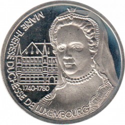 LUXEMBURGO 5 ECU 1994 MARIA TERESA G. DUQUESA ESCUDO CIUDADVKM.X. 42 MONEDA DE NICKEL SC Luxembourg