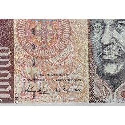 . @PVP NUEVO 270€ - RARO@ PORTUGAL 10000 ESCUDOS 1996 INFANTE D. HENRIQUE y CARABELA PORTUGUESA Pick 191 BILLETE MBC+ Portuguese