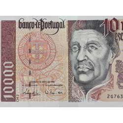 . @PVP NUEVO 270€ - RARO@ PORTUGAL 10000 ESCUDOS 1996 INFANTE D. HENRIQUE y CARABELA PORTUGUESA Pick 191 BILLETE MBC+ Portuguese