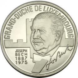 LUXEMBURGO 5 ECU 1993 JOSEPH BECH Gran Duque KM.X.35 MONEDA DE NICKEL SC Luxembourg