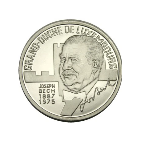LUXEMBURGO 5 ECU 1993 JOSEPH BECH Gran Duque KM.X.35 MONEDA DE NICKEL SC Luxembourg