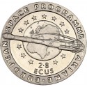 GIBRALTAR 2,8 ECUS 1993 ARIANE - PROGRAMA AERO ESPACIAL KM.630 MONEDA DE NICKEL SC