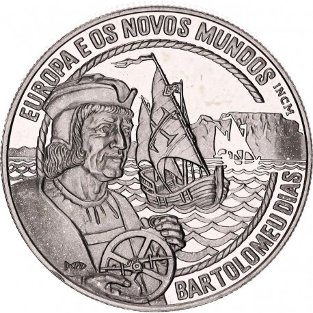PORTUGAL 2,50 ECUS 1993 BARTOLOMEU DIAS y BARCOS KM.X.28 MONEDA DE NICKEL KM.X.28 MONEDA DE NICKEL PROOFLIKE